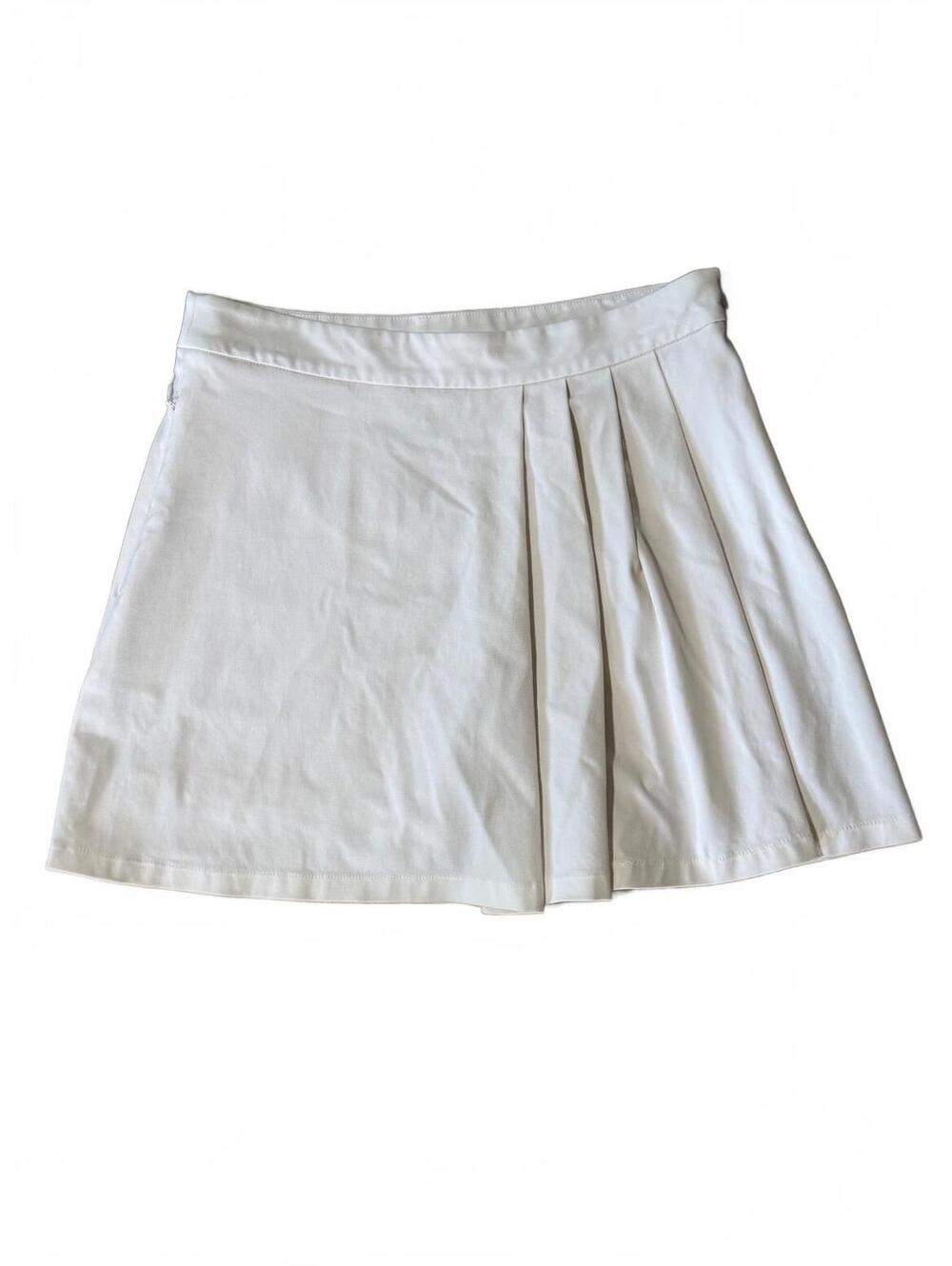 G/FORE Luxe Side Pleat 4-Way Stretch Twill Golf Skort Size 4 Sno White